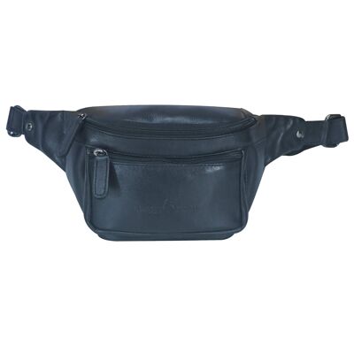 Xavi breast bag women's leather hip bag men's belt bag black