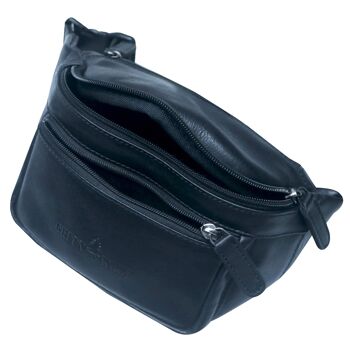 Xavi sac de poitrine sac de hanche en cuir pour femme sac de ceinture pour homme noir 3