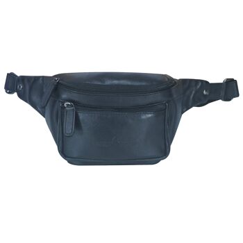 Xavi sac de poitrine sac de hanche en cuir pour femme sac de ceinture pour homme noir 31