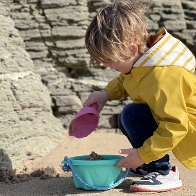 Kit de playa infantil (cubo, pala, rastrillo, acuascopio) - Juguete - Les Mini Mondes