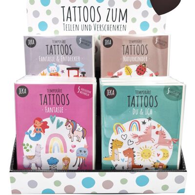 Petit présentoir de comptoir tatouages pour enfants (40 pièces)