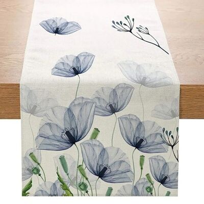 Runner da tavolo in tessuto "TULIP" dal mood primaverile. 33x180 cm SD-091C