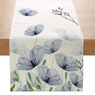 Fabric table runner "TULIP" with a spring mood. 33x180cm SD-091C