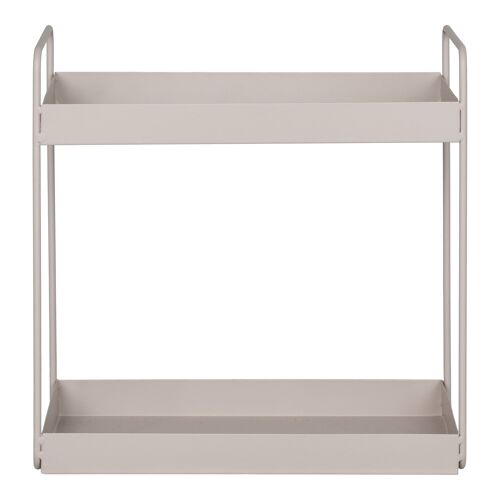 Rabo Standing Double Shelf - Standing Double Shelf, steel, sand, 2 shelves, 30x15x31 cm