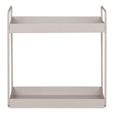 Rabo Standing Double Shelf - Estante doble de pie, acero, arena, 2 estantes, 30x15x31 cm