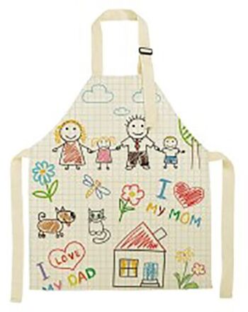 Tablier de cuisine ou de peinture pour enfants "FAMILLE". MB-029-701