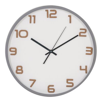 Greenwich Wall Clock - Reloj de pared, gris, movimiento silencioso, redondo, ø35 cm