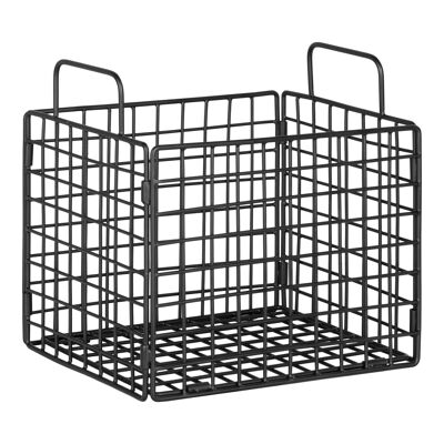 Mora Wire Basket - Cesto in filo metallico, ferro, nero, 25x20x25 cm