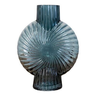 Vaso - Vaso in vetro, blu, 15,5x7,5x20,5 cm