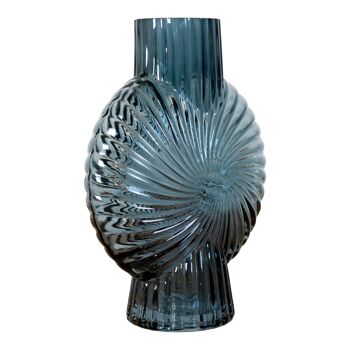 Vase - Vase en verre, bleu, 15,5x7,5x20,5 cm 3