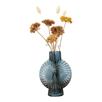 Vase - Vase en verre, bleu, 15,5x7,5x20,5 cm 4