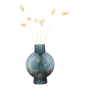 Vase - Vase en verre, bleu, 15,5x7,5x20,5 cm 5