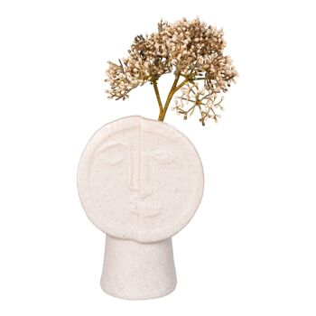 Vase - Vase, céramique, beige, 12x7,5x17,5 cm 3