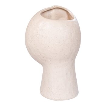 Vase - Vase, céramique, beige, 12x7,5x17,5 cm 6