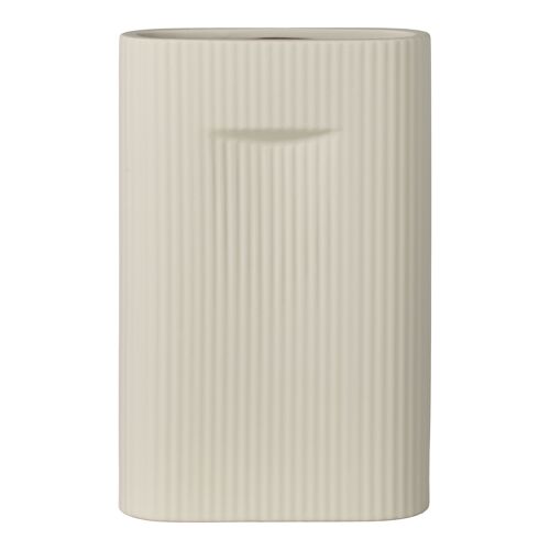 Vase - Vase in ceramic, grey, 16,5x6,5x26 cm