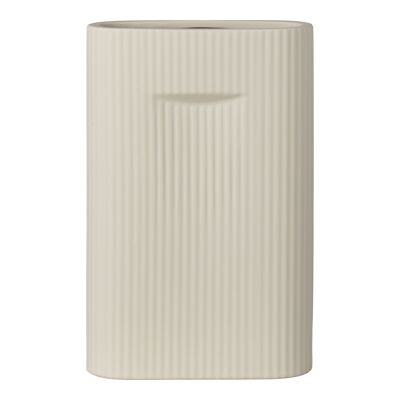 Vase - Vase in ceramic, grey, 16.5x6.5x26 cm