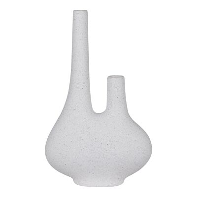 Vase - Vase in ceramic, white, 23x11.5x37 cm