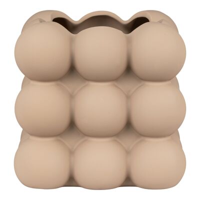Flowerpot - Flowerpot in ceramic, brown, 13,5x13,5x13 cm