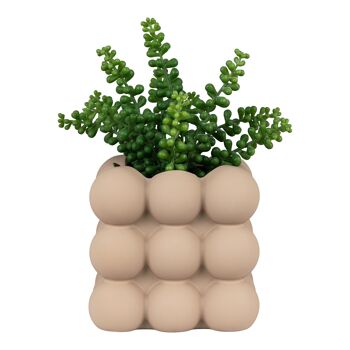 Pot de fleurs - Pot de fleurs en céramique, marron, 13,5x13,5x13 cm 3