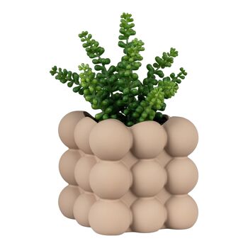 Pot de fleurs - Pot de fleurs en céramique, marron, 13,5x13,5x13 cm 5