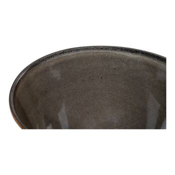 Selma Bowl - Bol, céramique, gris/marron, ø15x9 cm, lot de 4 2