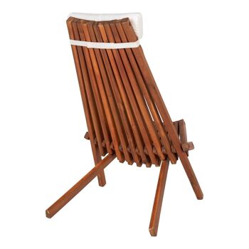 Chaise pliante Laval - Chaise pliante, acacia, naturel, incl. coussin 4