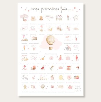 Affiche "Mes Premières Fois" - Bébé Rose 1