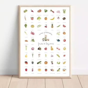 Affiche "Mes Premiers Fruits & Légumes" Spéciale diversification alimentaire 1