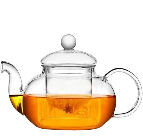 Glass teapot. Dimensions 21.5x7.5x11cm Capacity 1000ml SD-021