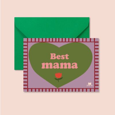 Carte postale fête des mères - Best mama