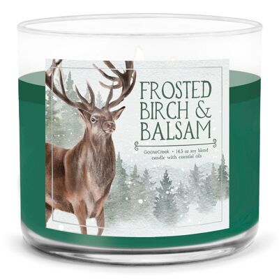 Frosted Birch & Balsam large candle with 3 wicks