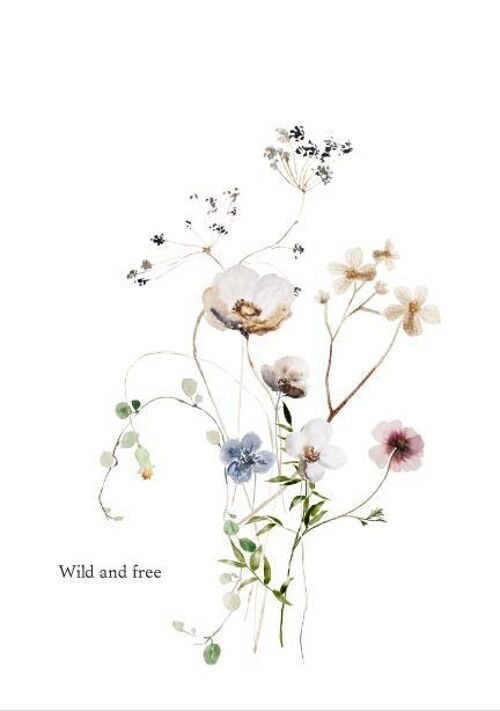 Sustainable postcard wild floral