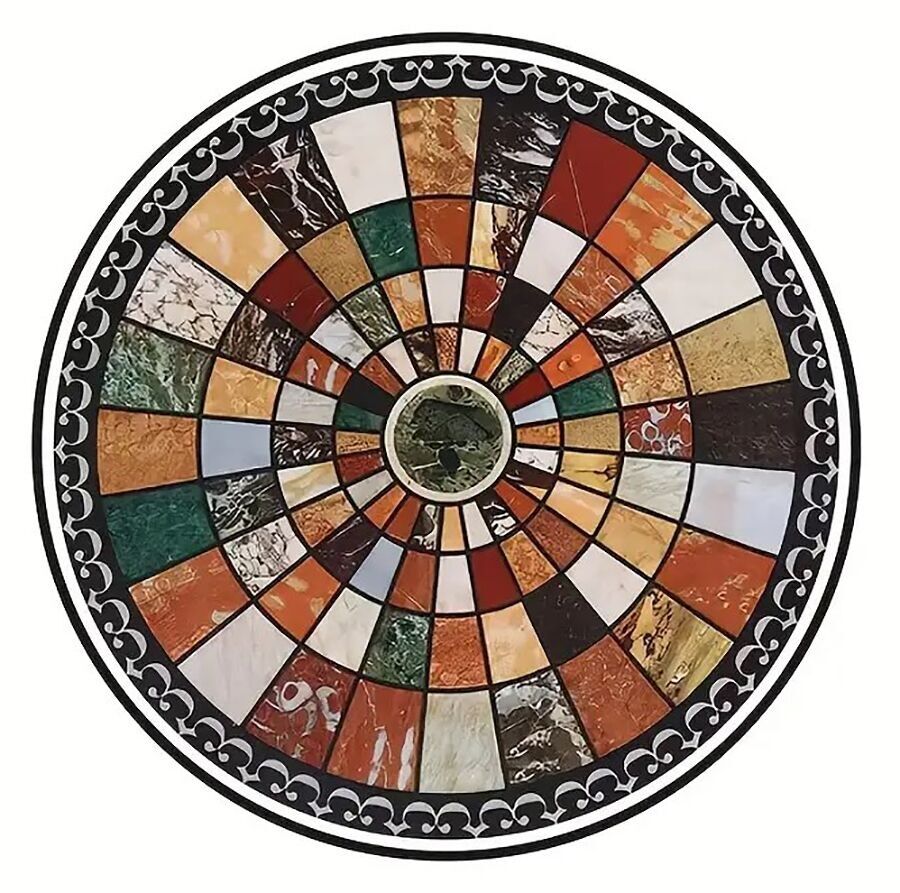 Marmoruntersetzer im Boho-Stil. 10.3cm SD-056A