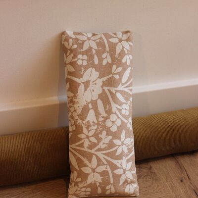 Relaxation cushion for the eyes - Beige/white flowers