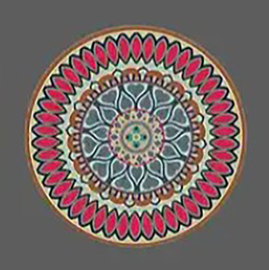 Marmoruntersetzer im Boho-Stil. 10.3cm SD-056C