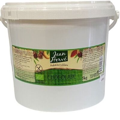 Chocolade with milk and RSPO certified Colombian palm oil, 5 kg bucket