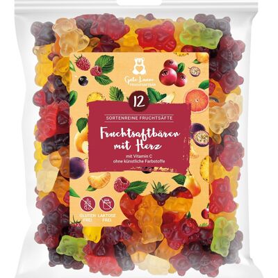 Ositos de zumo de frutas con corazón 500g