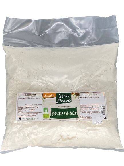 Zucchero a velo artigianale biologico su mola a pietra, etichetta DEMETER, sacco 2 kg