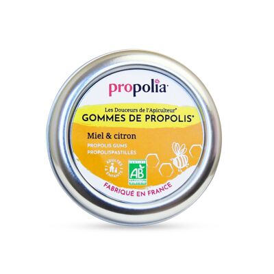 Gomas de Propóleo, Miel y Limón Bio - 100% natural - 45 g