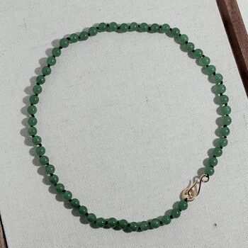 Collier intemporel de perles d'aventurine verte 2