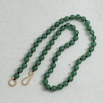 Collier intemporel de perles d'aventurine verte 6