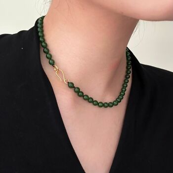 Collier intemporel de perles d'aventurine verte 7