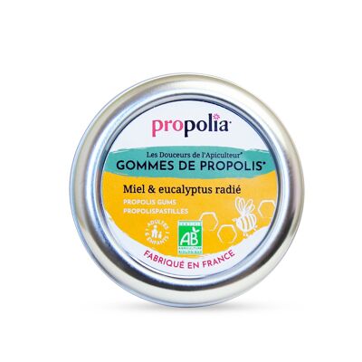 Gomas Orgánicas de Propóleo, Miel y Eucalipto Radiata - 100% natural - 45g