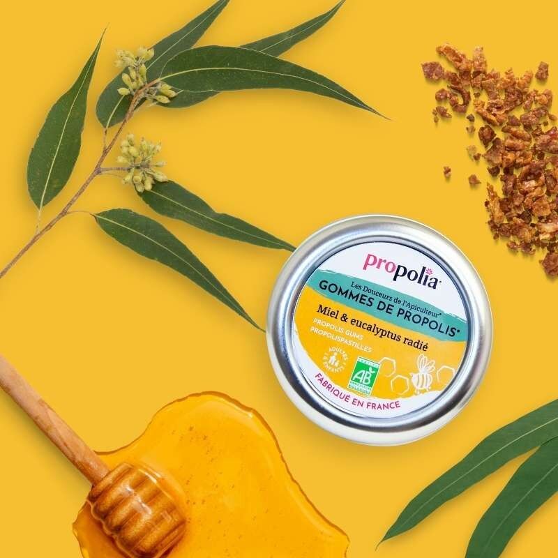 Organic Propolis, Honey & Eucalyptus Radiata Gums - 100% natural - 45g