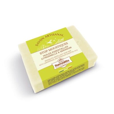 Sapone “Stop Zanzare”, Oli Essenziali di Citronella e Geranio 100g