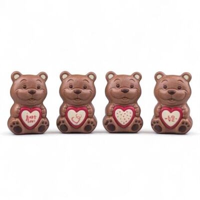 MOULAGE CHOCOLAT OURSON CŒUR 75g - Carton de 12 moulages