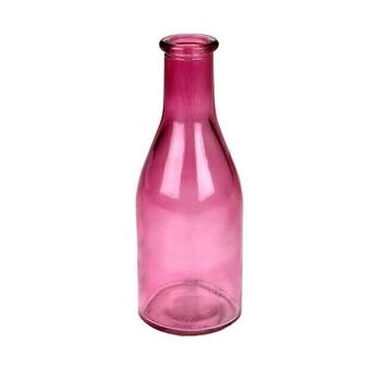 Vase Moroni verre D6,5xH18cm Roze transparent 2