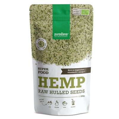 Organic hulled hemp seeds - 200 gr
