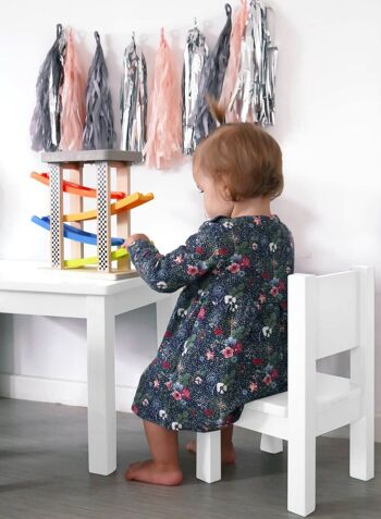 Table Montessori - Enfant 1-4 ans - Bois massif - Blanc 7