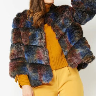 Multicolor Faux Fur Ella Coat